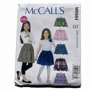 McCalls M6984 Skirts Girls Sewing Patterns Size 7 8 10 12 14 2016 Rare UNCUT BN - Picture 1 of 8