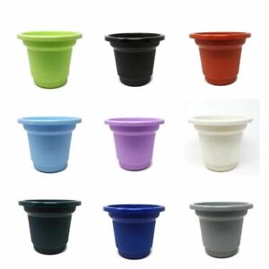 25cm Plastic Planter Flower Pot - Garden Outdoor Plant Pot - Choice of Colour