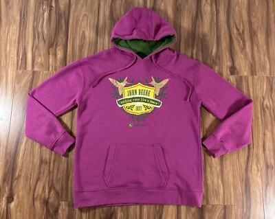 John Deere Womens Hoodie Large Nothing Runs Like A Deere Hooded Sweatshirt  - Image 1 of 4