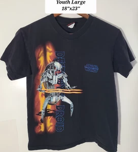 Vintage 1999 Star Wars Episode One Destroyer Droid Black Youth Large T-Shirt - Picture 1 of 5