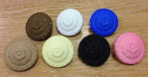 Decorative flower buttons x 5 fossil shell ornate pattern 7 colours 22mm dia  - Picture 1 of 1