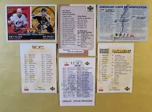 Lot McDonald's **UNMARKED NHL Hockey CHECKLIST Cards** - Picture 1 of 3