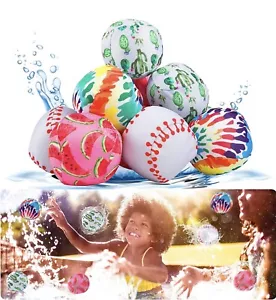 12pcs Water Bomb Balls Summer Beach Splash Ball Kids Outdoor Pool Play Games - Picture 1 of 5