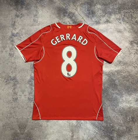 Warrior Liverpool  2014-2015 Home #8 GERRARD SOCCER SHIRT FOOTBALL JERSEY Cover