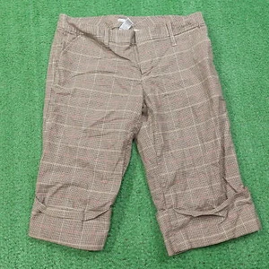 GAP STRETCH HERRINGBONE CHECK CAPRI SHORTS WOMENS SIZE 10 - Picture 1 of 7