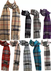 100 % Kaschmir Damen Herren Winterwolle Halstuch Schal kariert Schals Made in Scotland - Bild 1 von 52