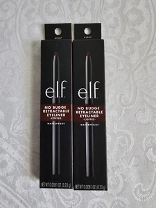 Lot de 2 e.l.F. Eye-liner rétractable étanche No Budge 81337 elfe du café - Photo 1/2