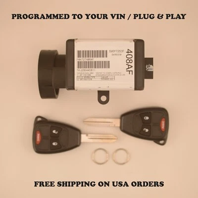 2004-2005 Chrysler Pacifica Immobilizer 2 New Uncut Keys 04727408AF Plug & Play - Image 1 of 4