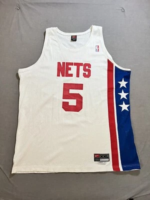 Jersey Jason Kidd Nike New Jersey Nets #5 All Star cosido para hombre XXL Pullover +2 Foto 1 de 4