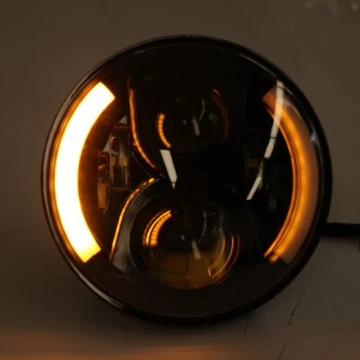 Faro LED DRL de 7 pulgadas con intermitente para Harley Davidson Touring Road King Foto 1 de 4