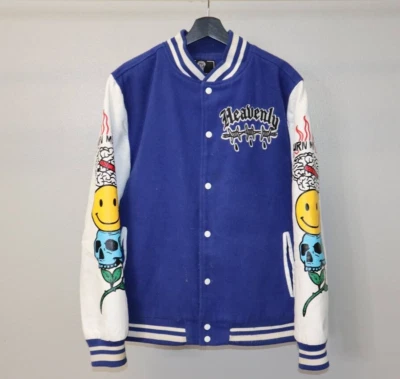 Chaqueta Universitaria Rebel Minds Bordada y Parche "Blessed Burn my Mind" Talla XL Foto 1 de 4