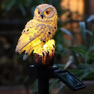 LED Solar Leuchte Solarlampe Eule Garten Dekoration Außen Deko Leuchte - Bild 1 von 12