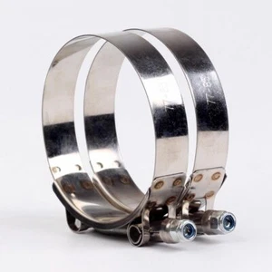 2 x 3.5" Stainless Steel T Bolt Clamp Turbo Intake 3-1/2" Silicone Hose Clamp - Bild 1 von 7