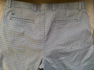 Callaway Men’s Golf Opti-dry Shorts Black/gray w,Blue Woven, size 40 - Picture 1 of 5