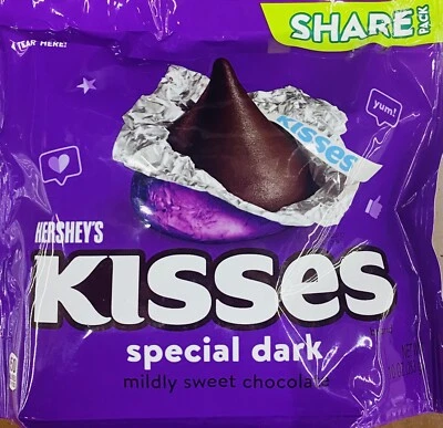 Hershey's Kisses SPECIAL DARK Mildly Sweet Chocolate Candy SHARE PACK 10 Oz Bag - Image 1 of 2