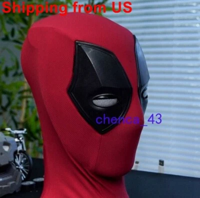 US!!! Máscara facial completa Deadpool 3 ojos móviles ligeros control remoto efectos de sonido Foto 1 de 4