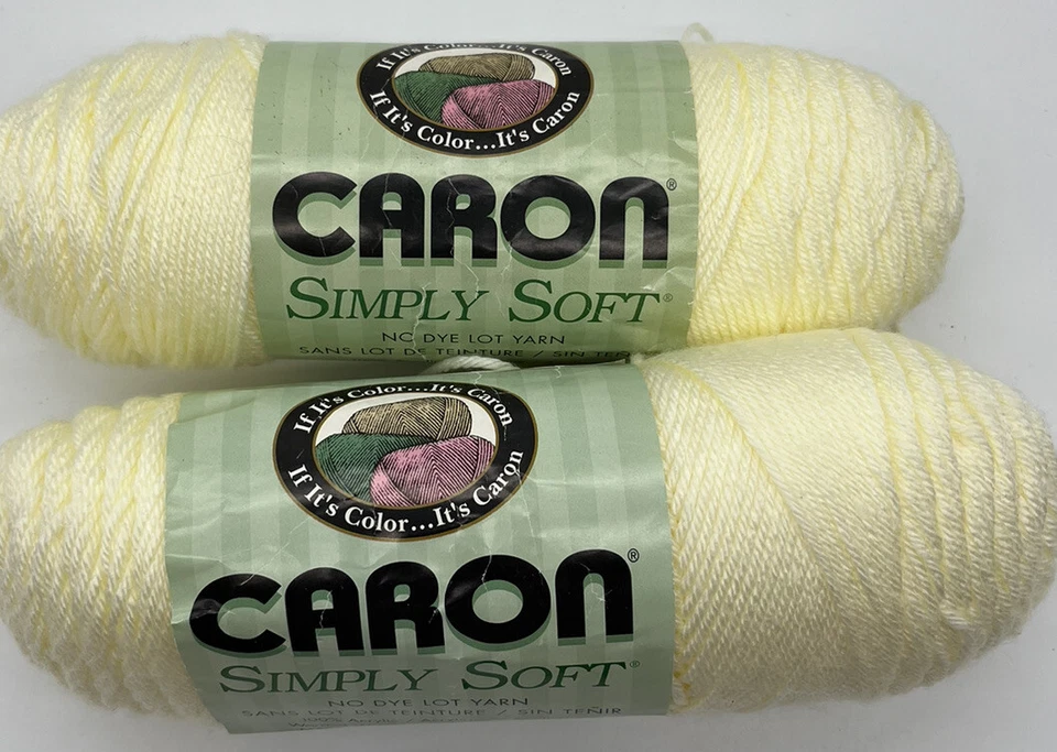 Caron Simply Soft Yarn "Off White" 2 Skeins #479 - Image 1 of 4