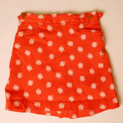 J. Crew Cuts orange turtle print A line skirt youth size 10 - Image 1 of 3