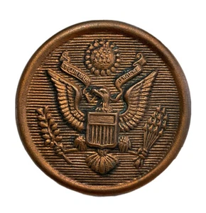 Botón de abrigo uniforme del ejército de EE. UU. original de la Primera Guerra Mundial 25 mm R. Liebhann MFG. Newark NJ - Imagen 1 de 3