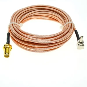RG316 Cable SMA Female To CRC9 Male Right Angle 90° RF Extension Jumper Pigtail - Picture 1 of 6