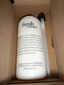 Philosophy Fresh Creme Set: 64-fl oz shampoo, Pump, & 16-fl oz Body Souffle - Picture 1 of 2