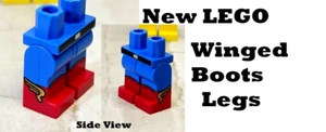 New LEGO Boot LEGS THE FLASH Winged Flying Red Boots Blue Jeans Belt Average Guy - Picture 1 of 1