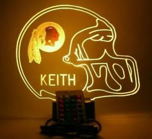 Washington Redskins Light Up Football LED Sports Fan Lamp - Personalized FREE - Picture 1 of 12