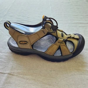 Keen Sandals Womens 7.5 Olive Green Leather Venice H2 Waterproof Sports Outdoor - Picture 1 of 14