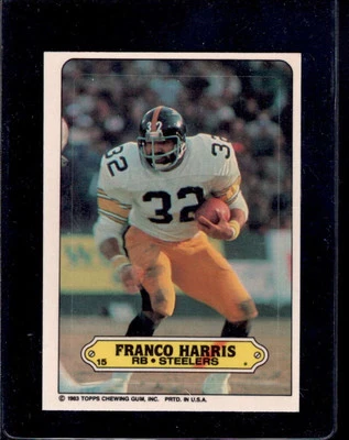 1983 Topps Sticker Insert #15 Franco Harris  EXMT+ X3283940 - Image 1 of 3