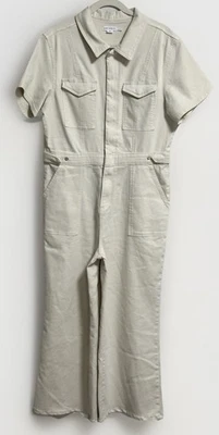 Macacão jeans GOOD AMERICAN tamanho 1XL ajuste para o sucesso Palazzo manga curta LEIA - Imagem 1 de 4