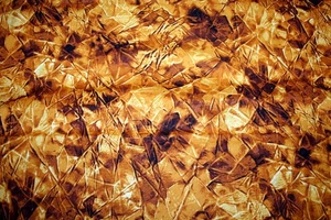 GEPLATZTE GLASHÄUSER IN BRAUN UND GELB VON BENARTEX - 100% BAUMWOLLSTOFF - Bild 1 von 4