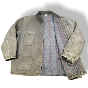 Vintage Dickies Blanket Lined Chore Coat Mens 2XL Brown Canvas Distressed Y2K - Picture 1 of 15