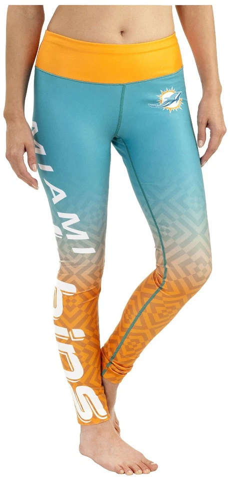 Leggings para mujer pequeños con licencia FOCO NFL Miami Dolphins estampado degradado Foto 1 de 1
