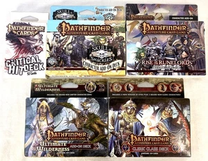 Pathfinder RPG Card Game LOT Class/Character Add-On & Critical Hit Deck - Picture 1 of 2