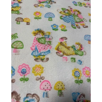 Tela de tela vintage de muselina para niños pequeños flores setas hadas 52"x36" Foto 1 de 4