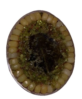 Hebilla de cinturón Wimberly ovalada ópalo como piedras Foto 1 de 4