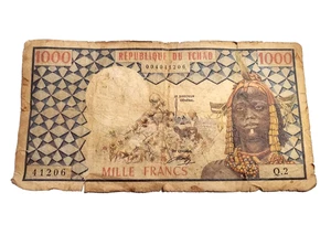 Chad 1000 Tchad Francs 1,000 Mille Note 1978 Rare - Picture 1 of 2