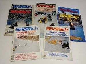 Vintage Lot Of 8 SnoTrack Magazines 1976-1979 Snowmobile Racing Yearbook 1970s - Bild 1 von 14