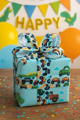 Blue Monster Truck Ribbon 2m x 22mm – Grosgrain Cake, Gift Wrap & Party Decor - Image 1 of 4