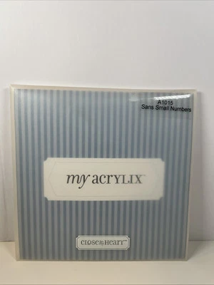 Juego de estampillas CTMH Close To My Heart My Acrylix Sans Small Numbers A1015 sin montar Foto 1 de 4