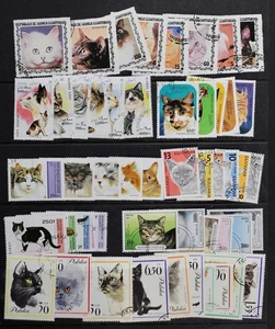 CATS wonderful collection of 51 different stamps in complete sets - Picture 1 of 1