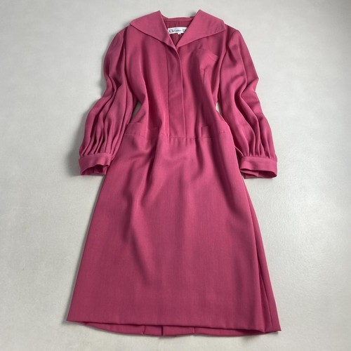 w3207 Abito Christian Dior Rosa lunghezza lunga design raro Christian Dior