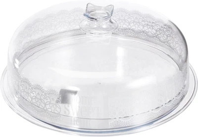 Piatto Torta Cm.26 Home Sweet Home, Trasparente - Immagine 1 di 4