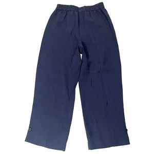 Pantalones cortos Zara para mujer pierna ancha XS Pull On azul marino viscosa náutica artística - Imagen 1 de 6