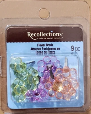 Brads decorativos de flores RECUERDOS - 9 piezas Foto 1 de 3