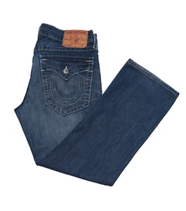 TRUE RELIGION Ricky Blue Cotton Straight Leg Jeans Size 34 x 29 - Picture 1 of 9
