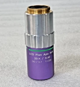Mitutoyo LCD Plan Apo NUV 20X/0,40 ∞/0,7 f=200 Mikroskop Objektiv - Bild 1 von 7