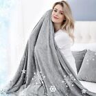 CHOSHOME Cooling Blanket for Hot Sleepers Lightweight Throw 50" x 70", Grey 