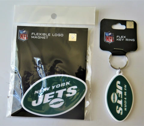 NEW YORK JETS FLEXIBLE MAGNET AND KEY RING FROM WINCRAFT (ONE EACH) Cover