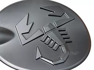 Abarth NEW MATT BLACK 3D PETROL GAS FUEL CAP COVER TRIM 500 595 UK STOCK HQ Fiat - Picture 1 of 3